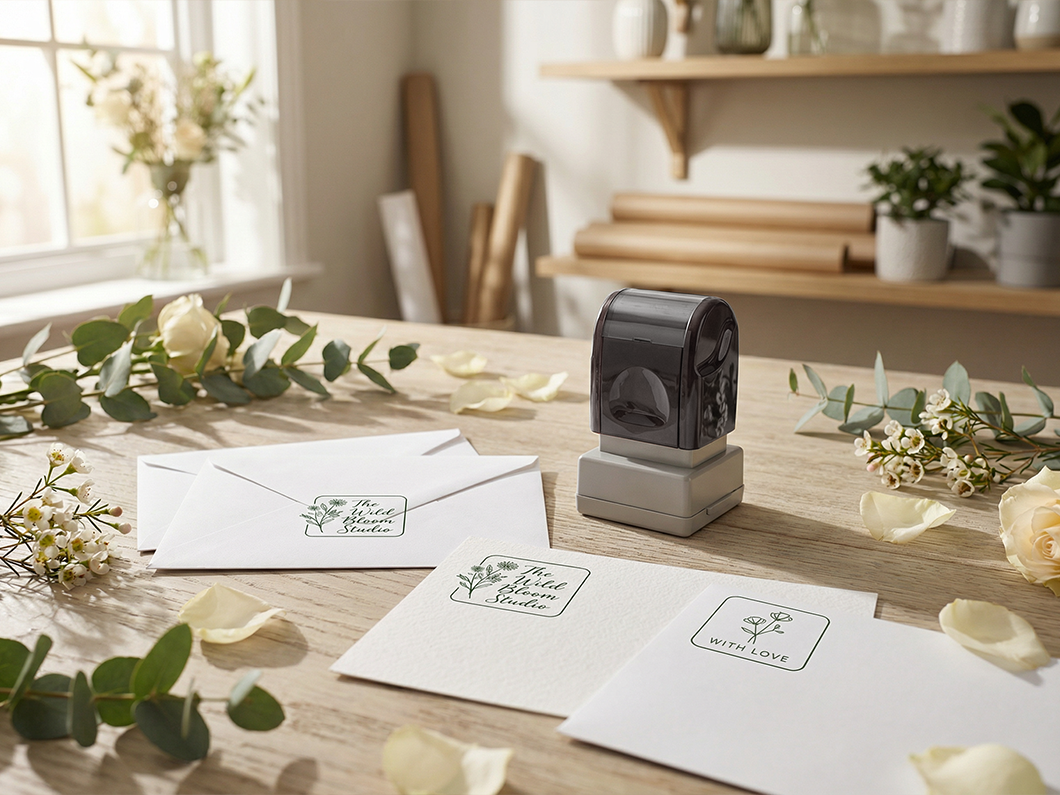 Square Pre-Inked Stamps - View 1