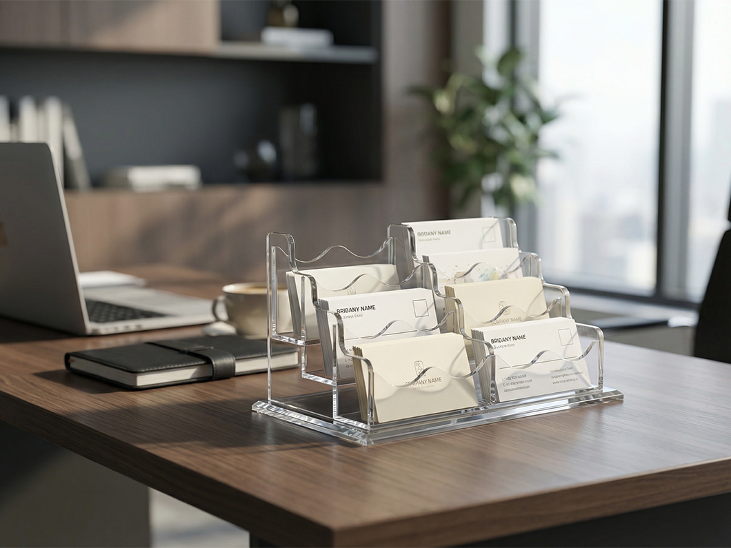 Multi Pocket Acrylic Business Card Holder - View 4