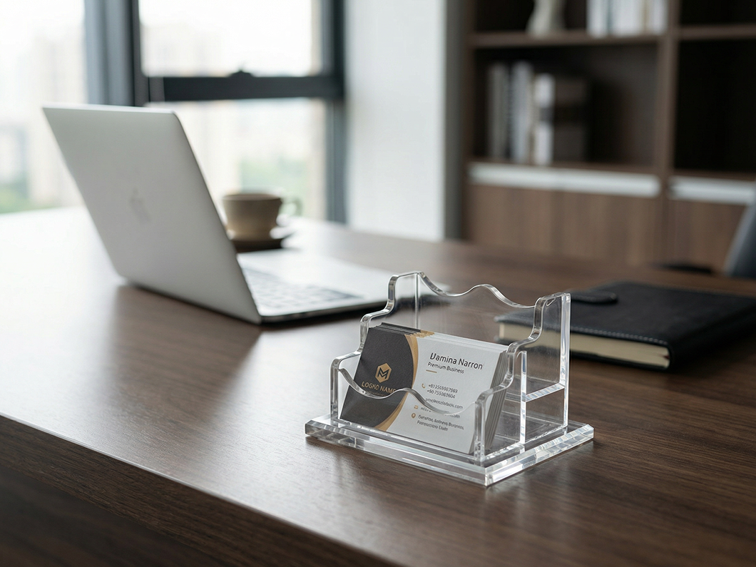 Multi Pocket Acrylic Business Card Holder - View 5