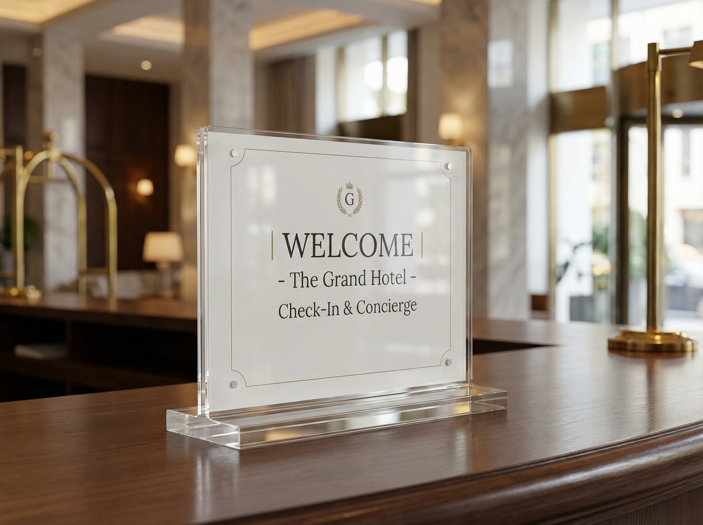 Acrylic T-Shape Sign Holder - View 5