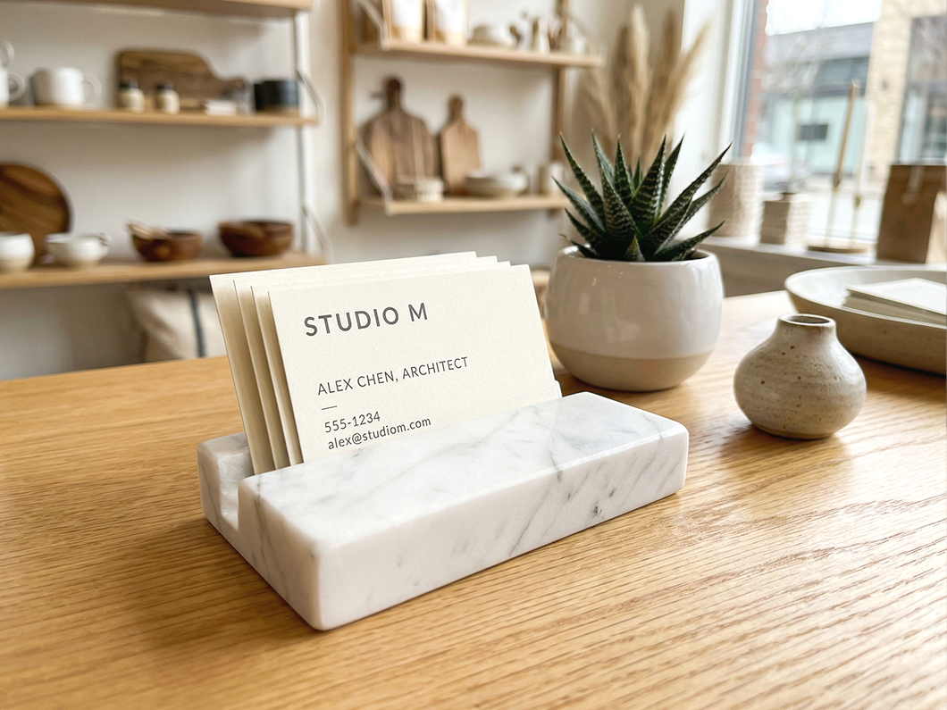 Marble Business Card Holder