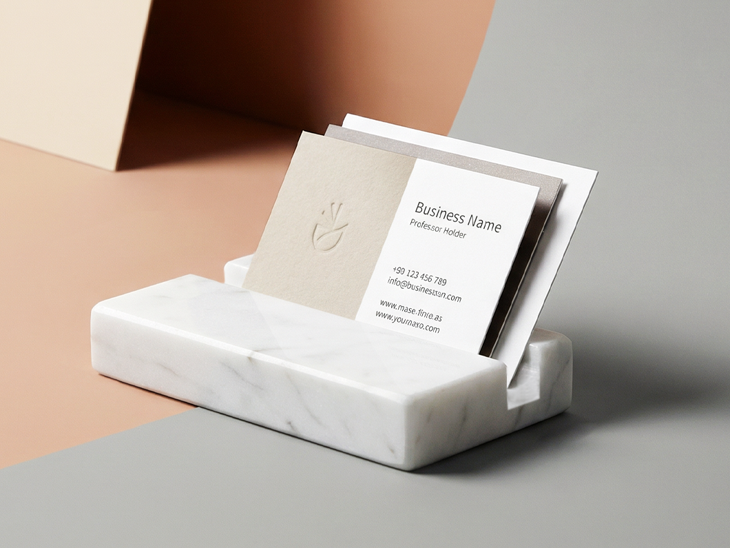 Marble Business Card Holder - View 3