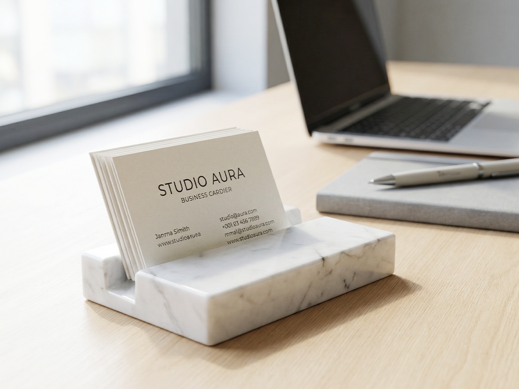 Marble Business Card Holder - View 4