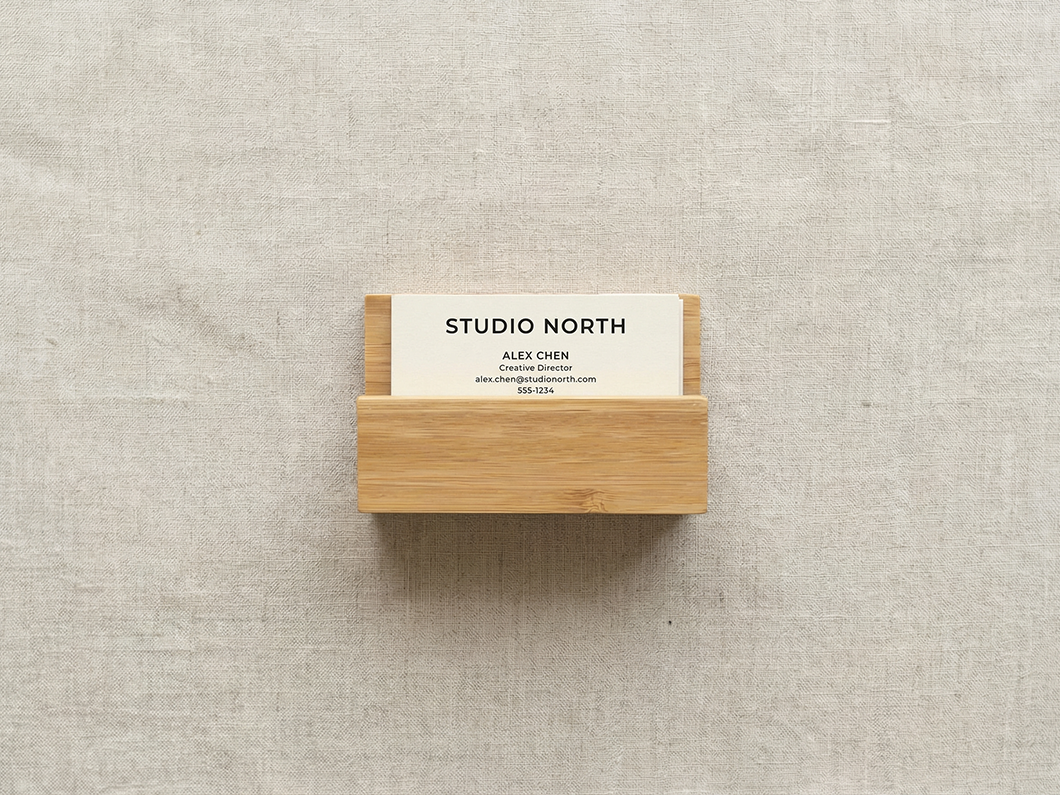 Bamboo Business Card Holder - View 4