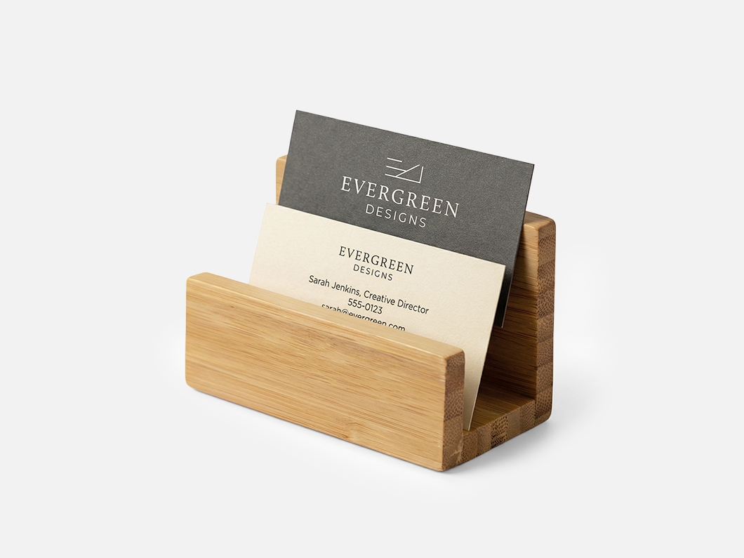 Bamboo Business Card Holder - View 2