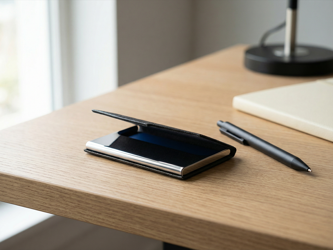 Leather Business Card Holder - View 3