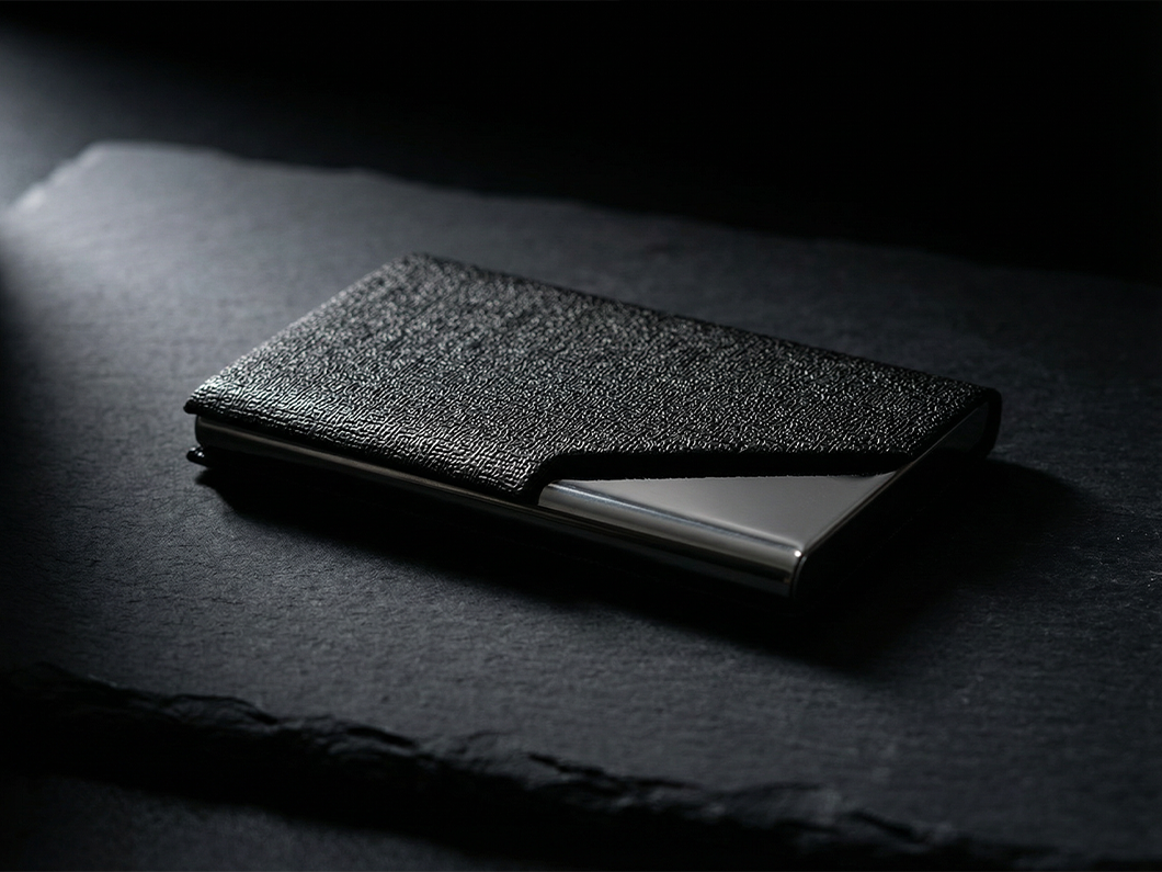 Leather Business Card Holder - View 5