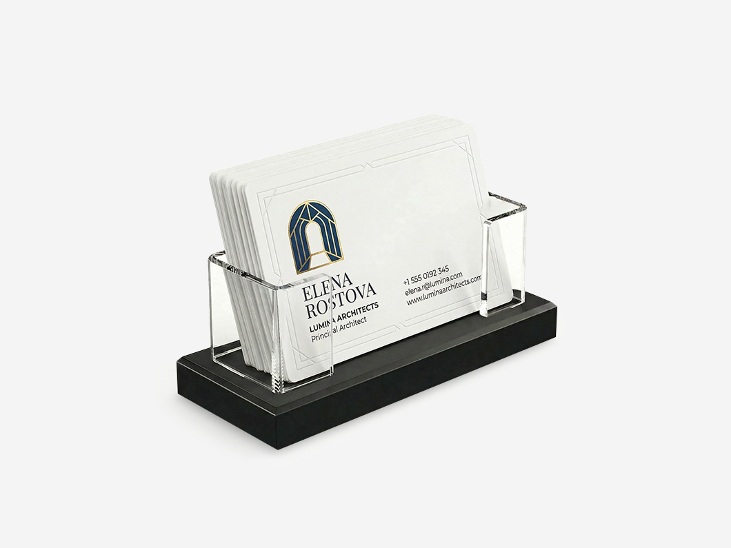 Acrylic Business Card Holder - View 2