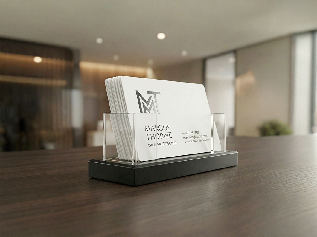 Acrylic Business Card Holder - View 3