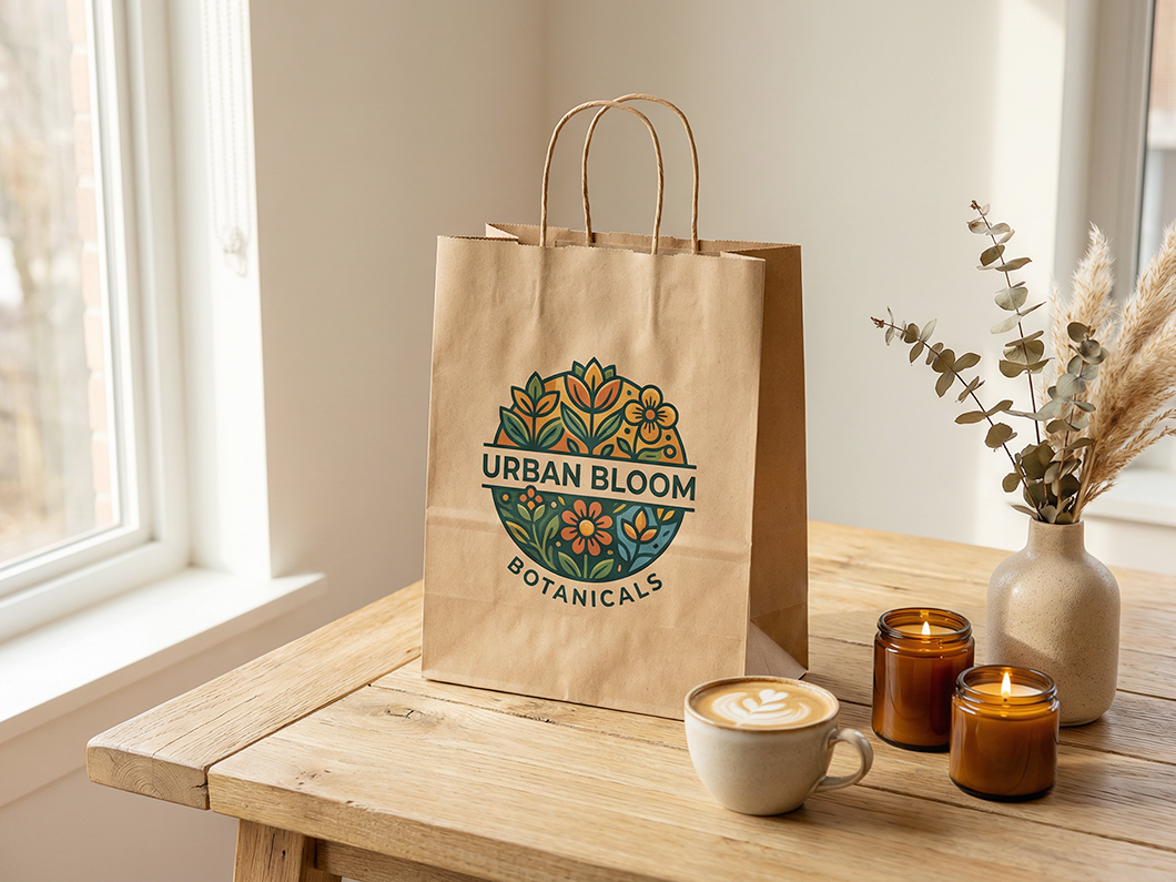 Kraft Merchandise Bags - View 1