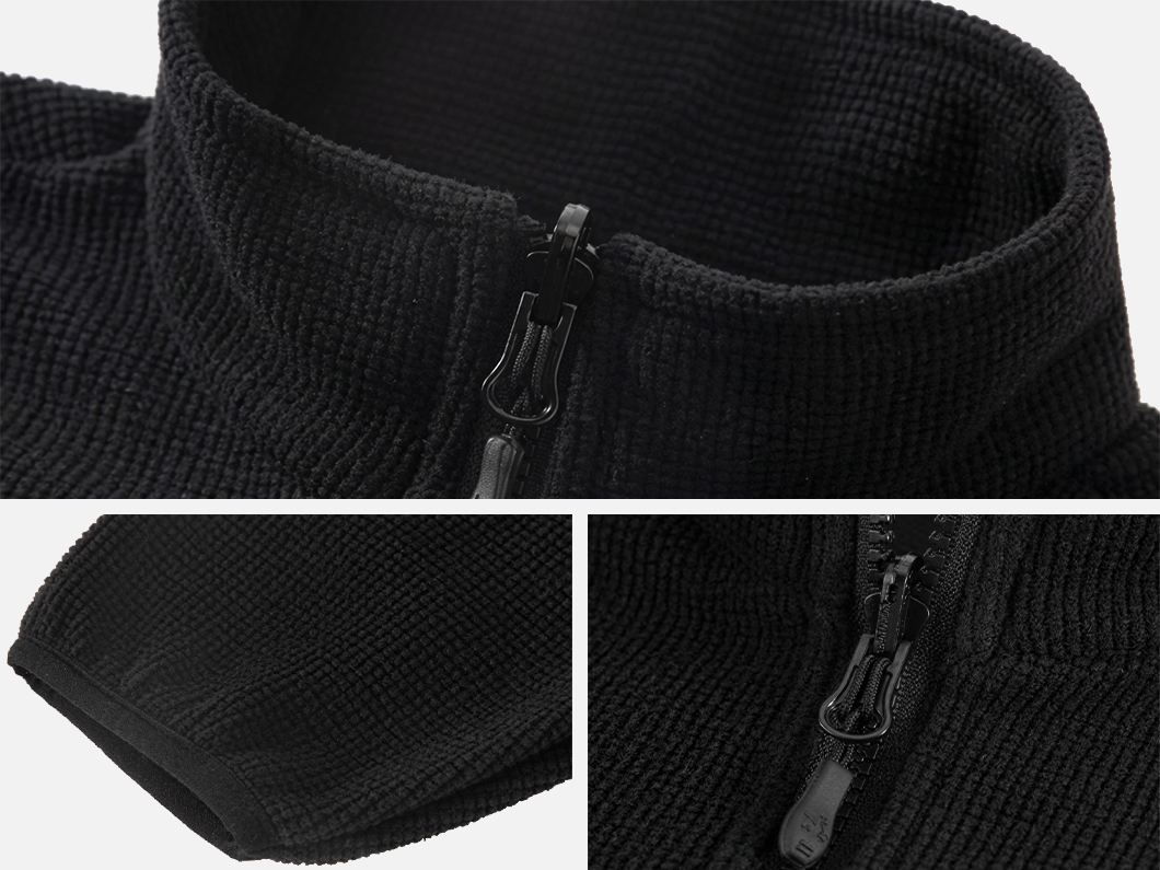 Grid Texture Fleece Jacket - View 5