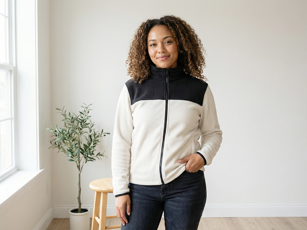 Colorblock Polar Fleece Jacket - View 1