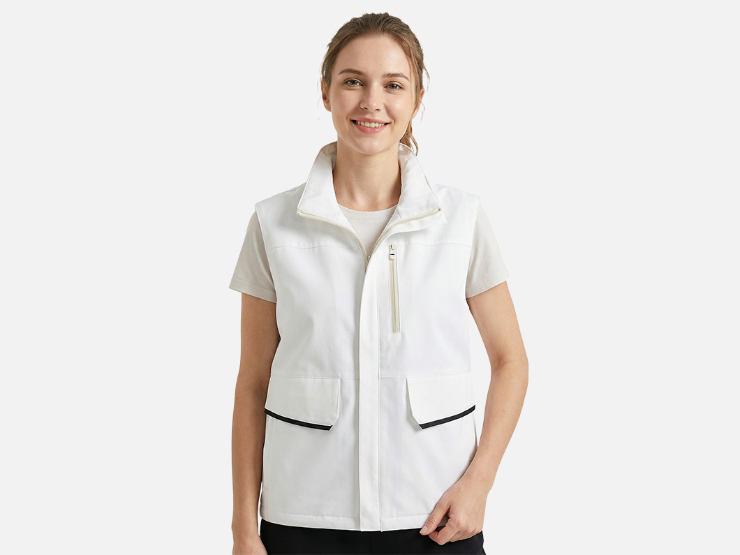 Contrast Insulated Zip Vest - View 2