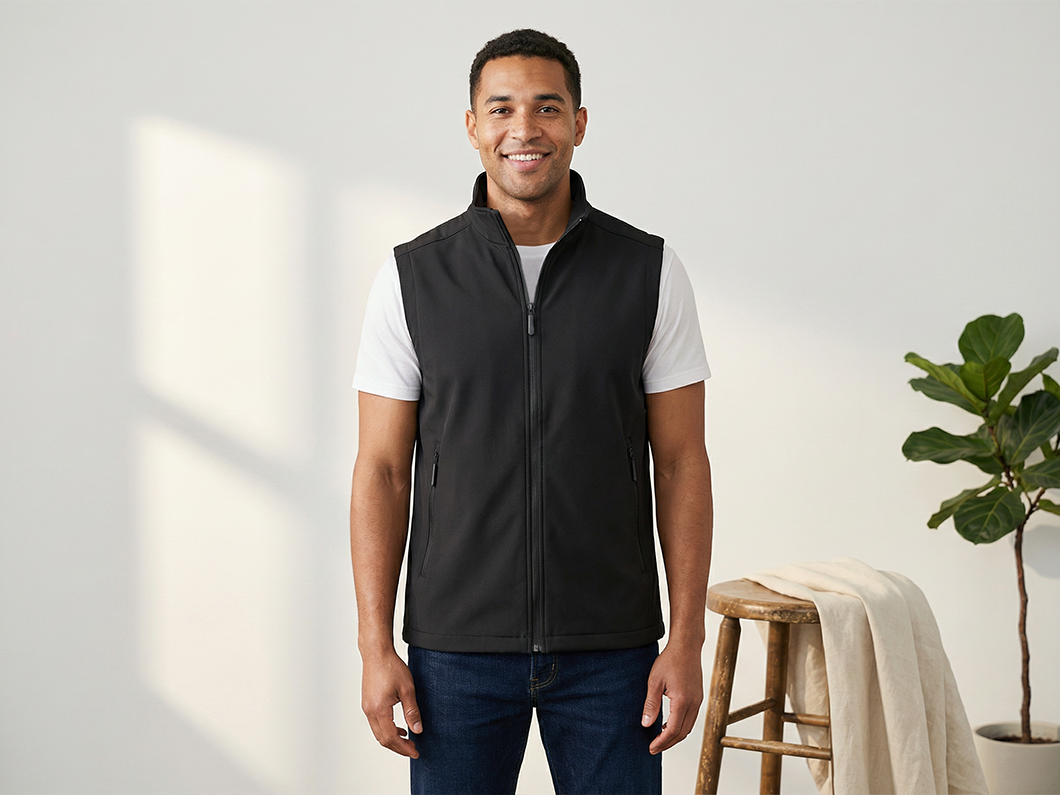 Softshell Wind-Resistant Zip Vest