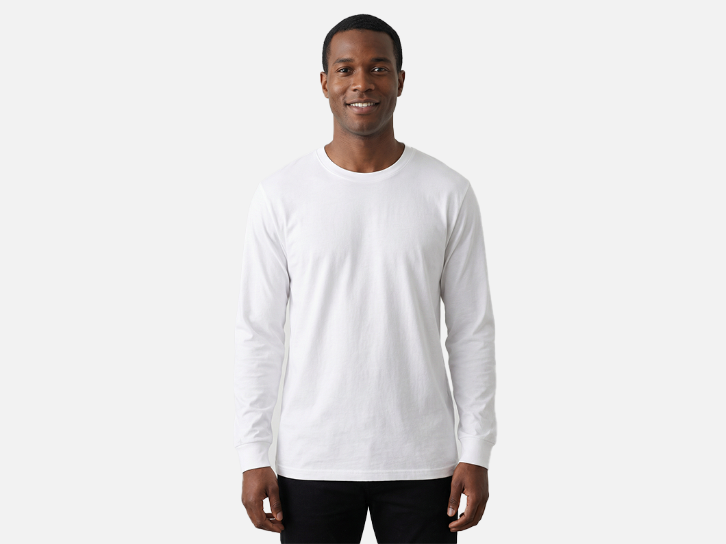 Unisex Long Sleeve Cotton T-Shirt - View 2
