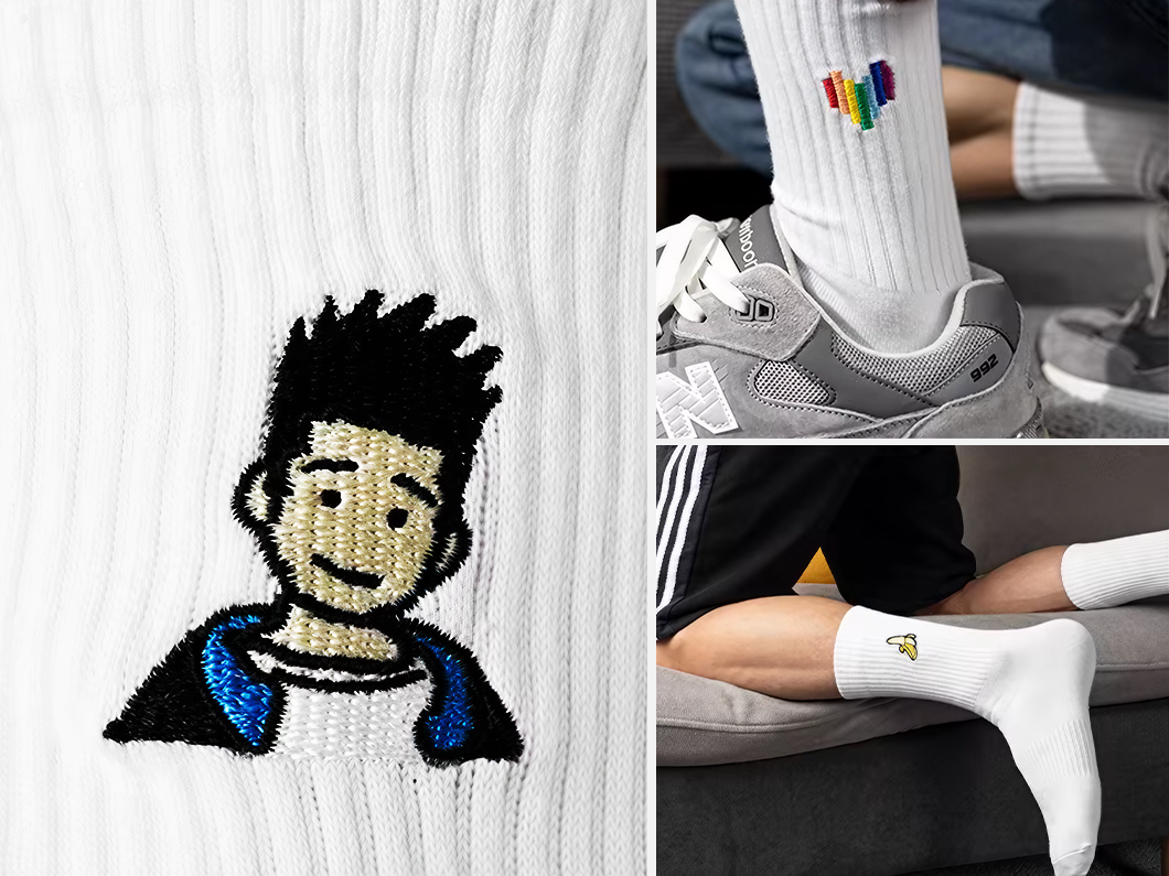 Crew Embroidered Socks - View 2