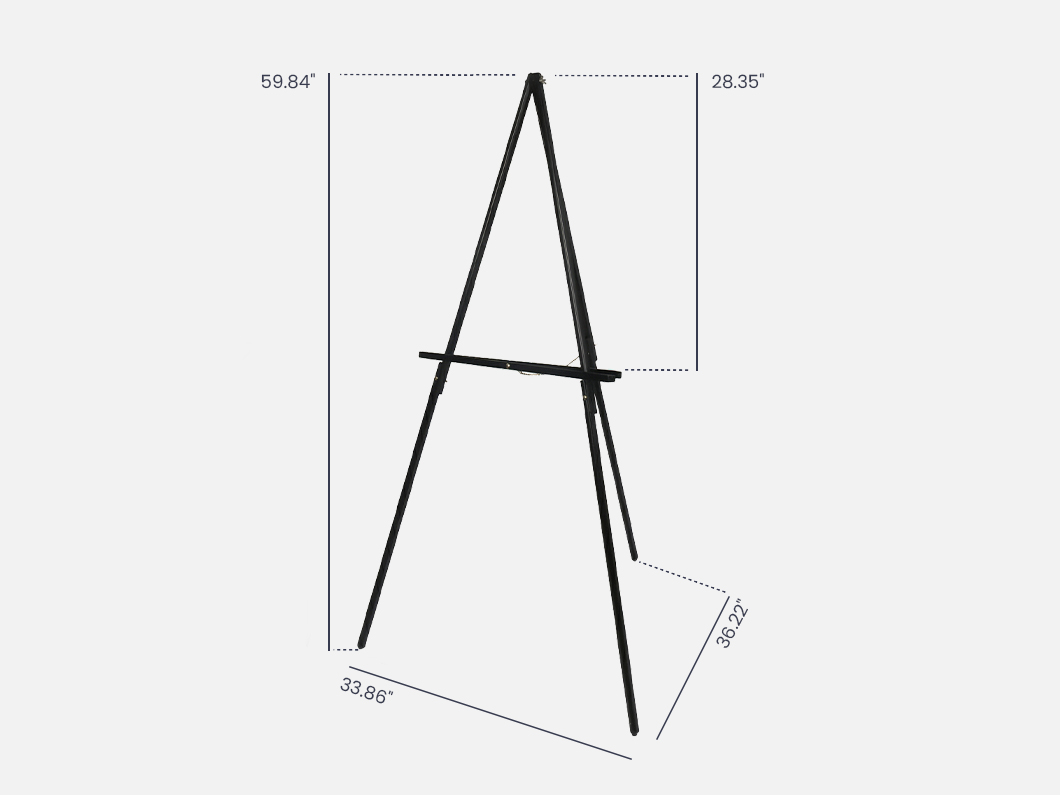 Wooden Easel (Black) - View 2