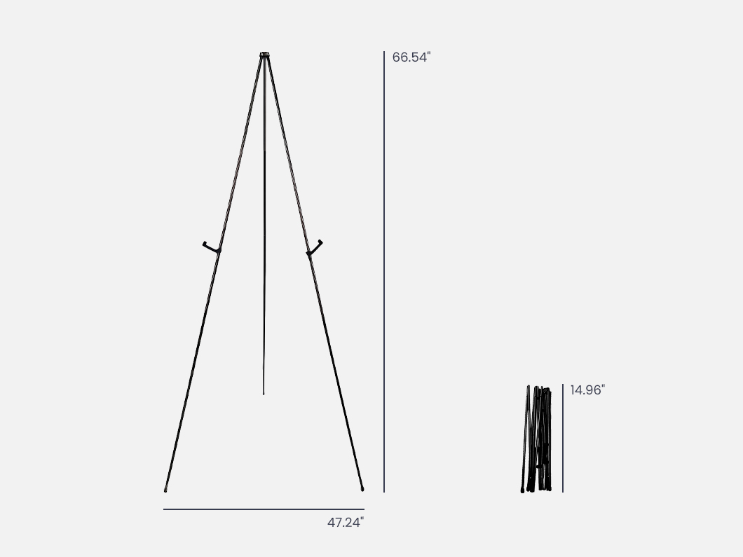 Metal Display Easel (Champagne Gold) - View 2