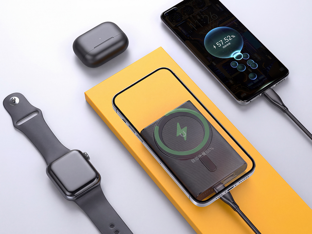 10000mAh Magnetic Wireless Charging Stand PD Power Bank - View 1