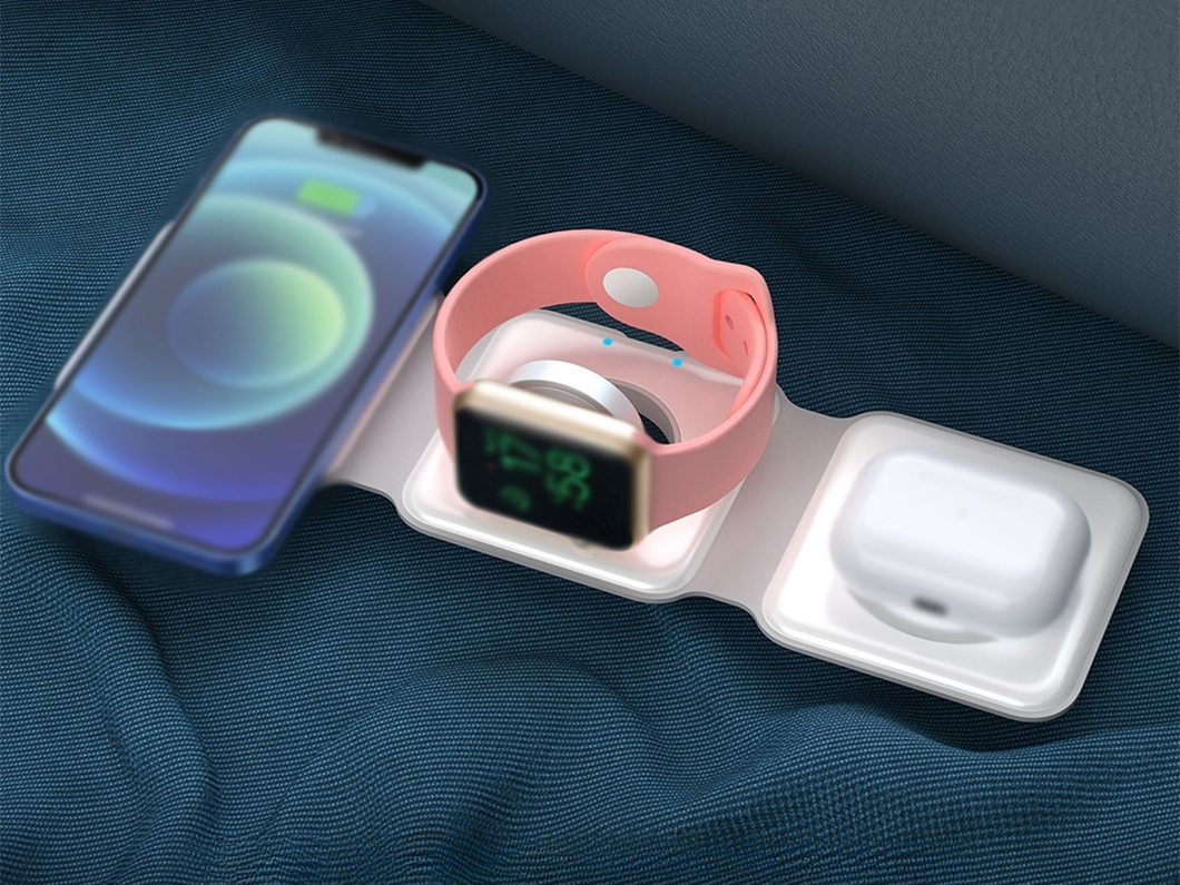 15W 3-in-1 Magnetic Wireless Charging Stand