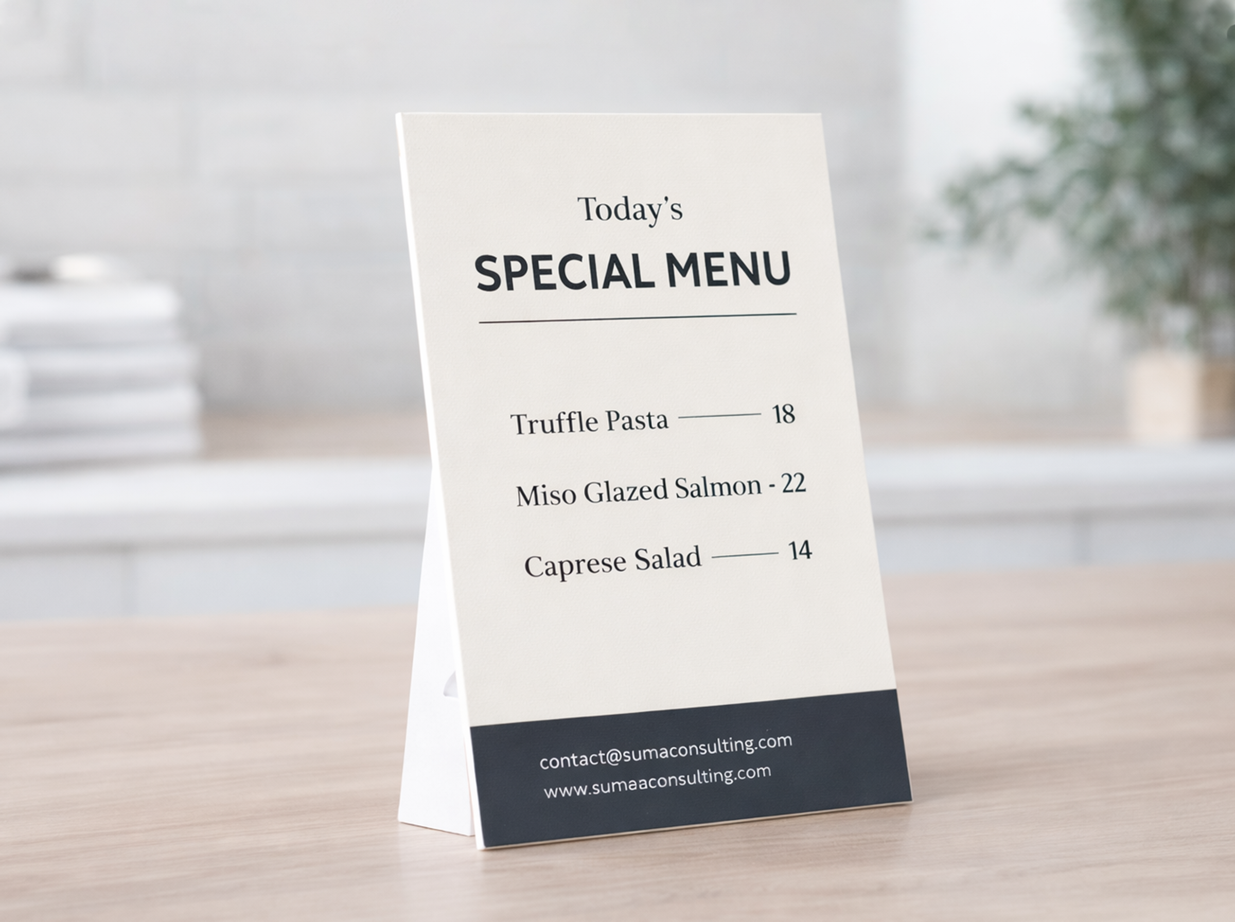 Mounted Tabletop Signs - View 1