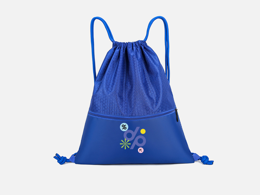 Drawstring Backpack with Zipper Pocket