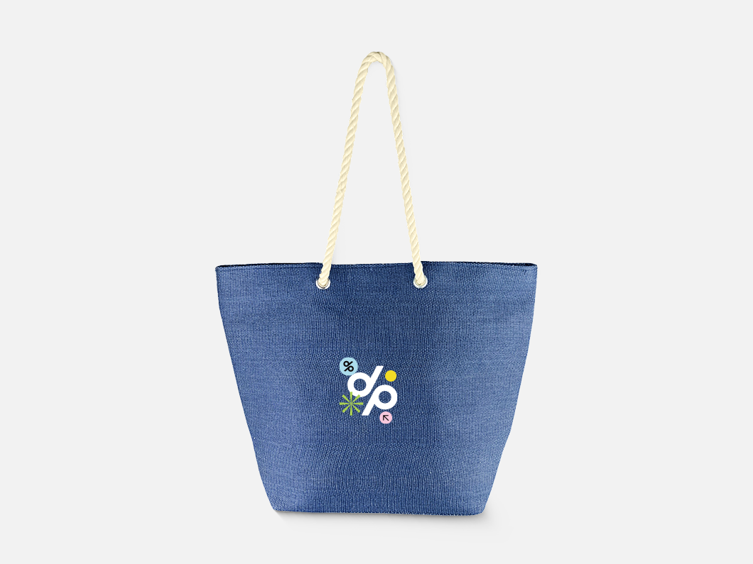Rope Handle Beach Tote Bag - View 1