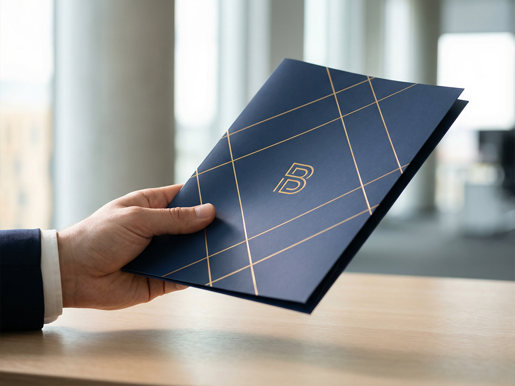 Branded Foil Accent Presentation Folders - View 4