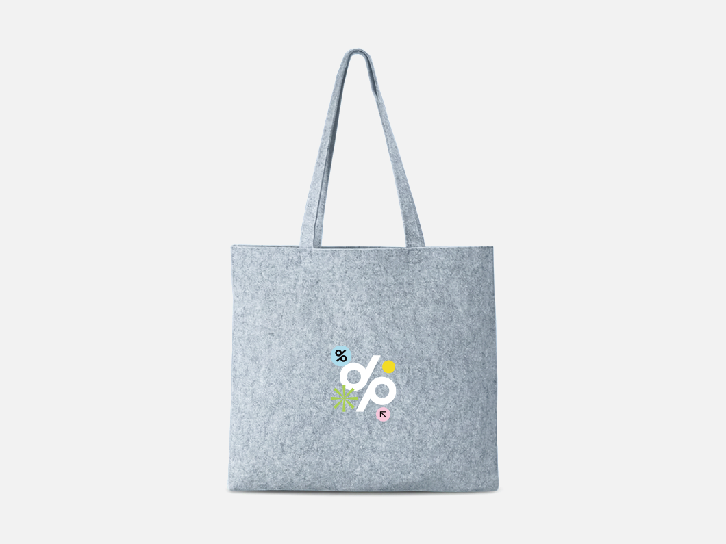 Minimalist Felt Tote Bag - View 1