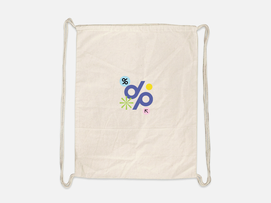 Lightweight Cotton Drawstring Backpacks - View 1