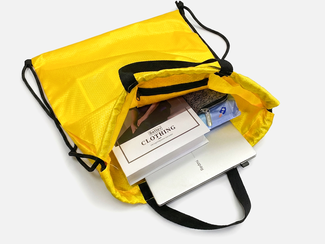 Drawstring Backpack with Handle - View 2