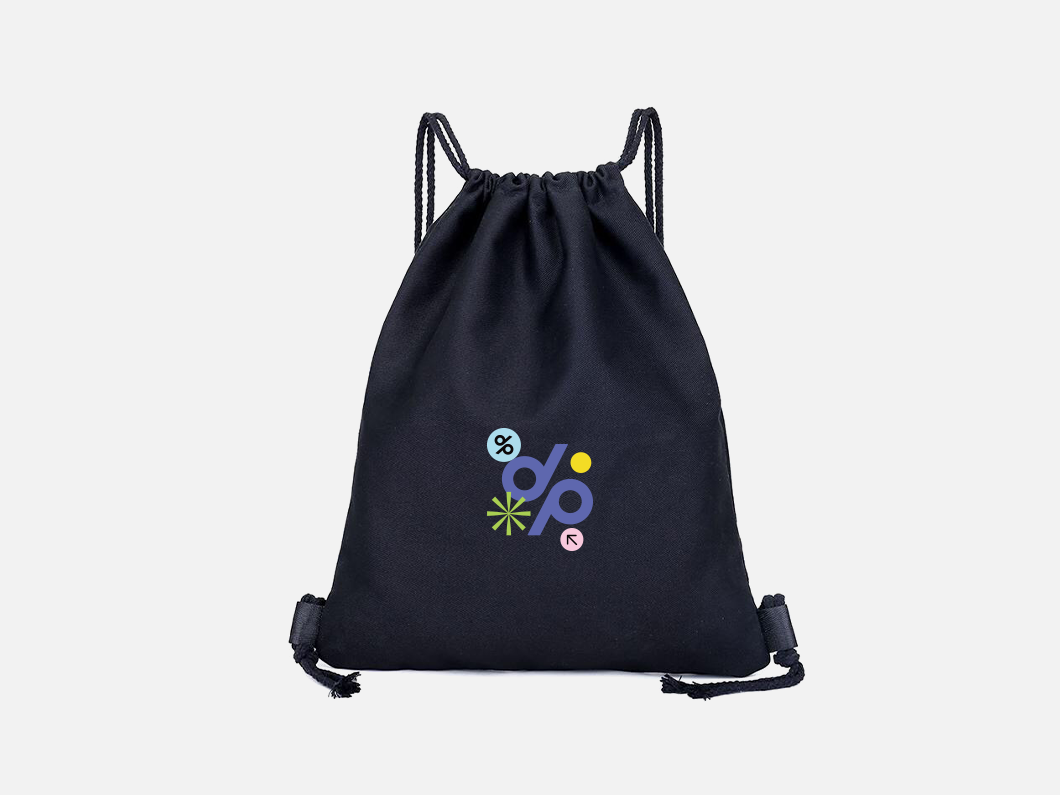 Canvas Drawstring Backpack - View 1