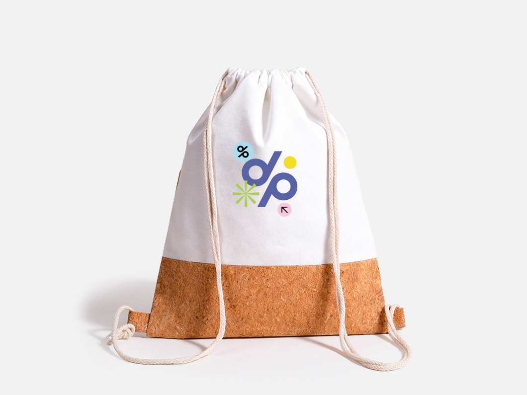 Custom Cotton Canvas Drawstring Backpack with Cork Base