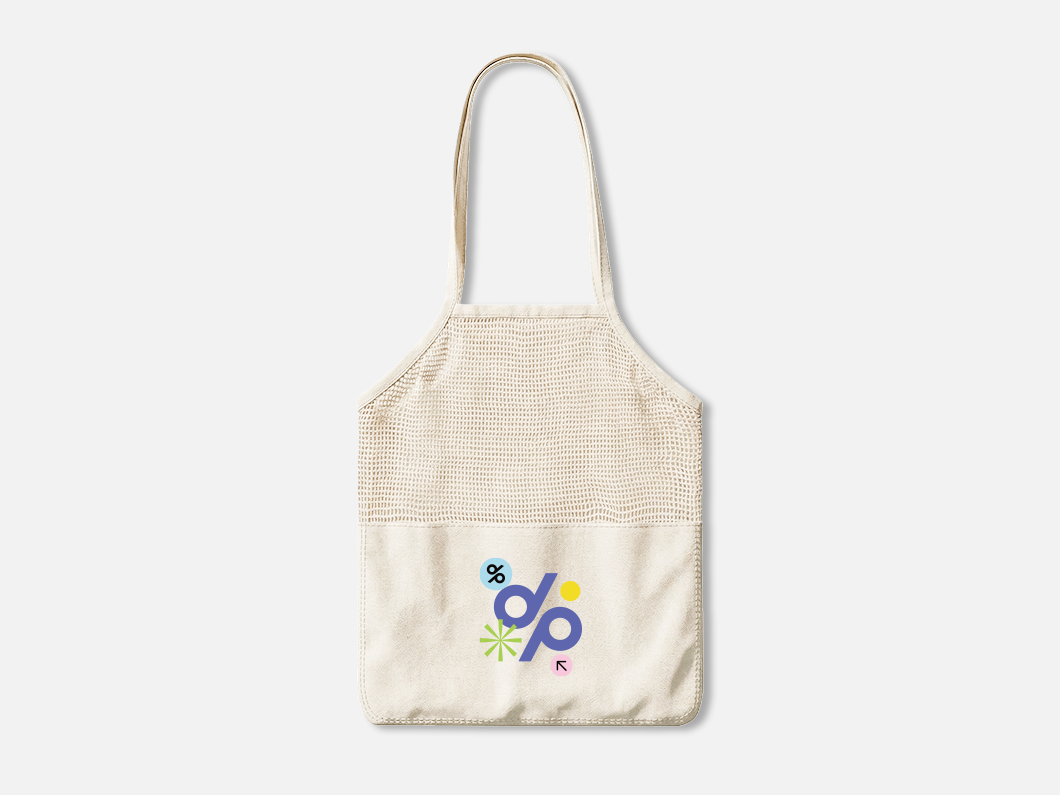 Mesh & Cotton Tote Bag - View 1