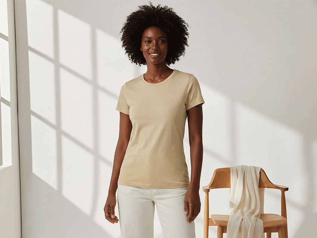 Solid Color Cotton T-Shirt