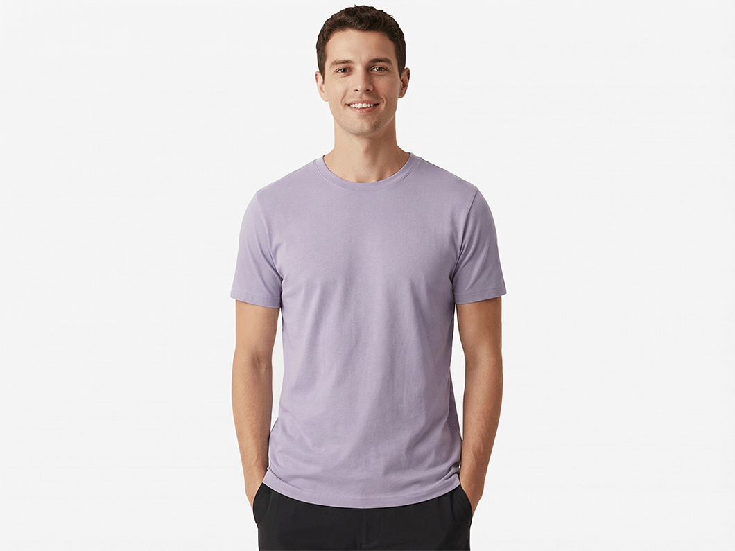 Solid Color Cotton T-Shirt - View 3