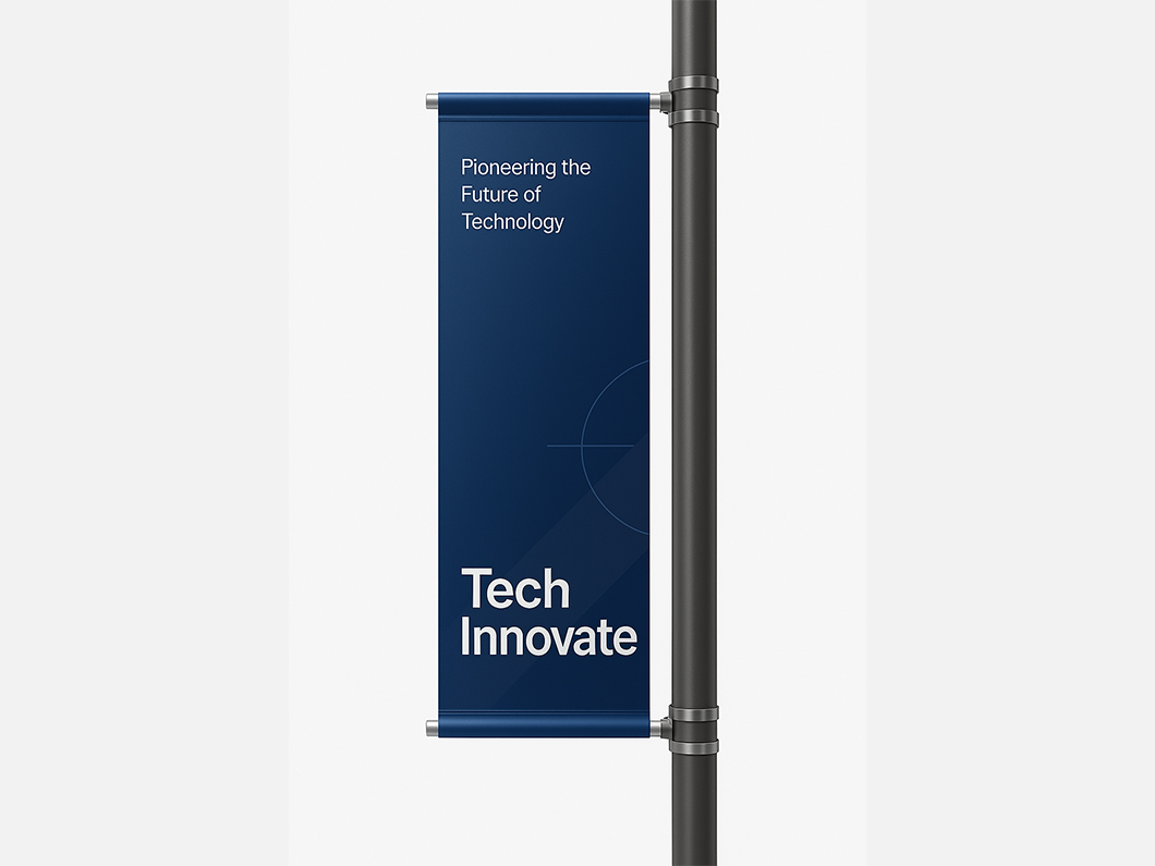 Street pole banner set
