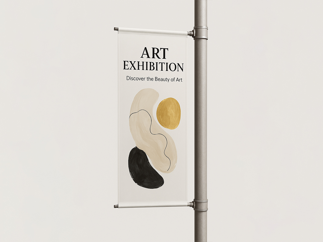 Street pole banner set