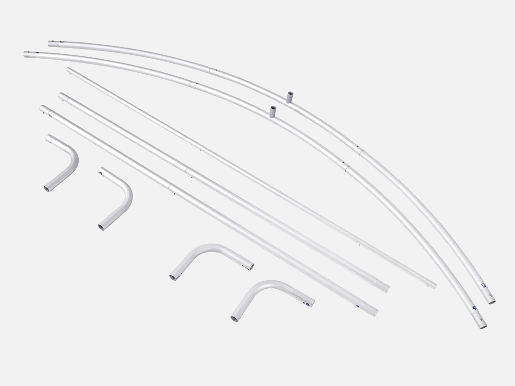 Curved tension fabric backdrop