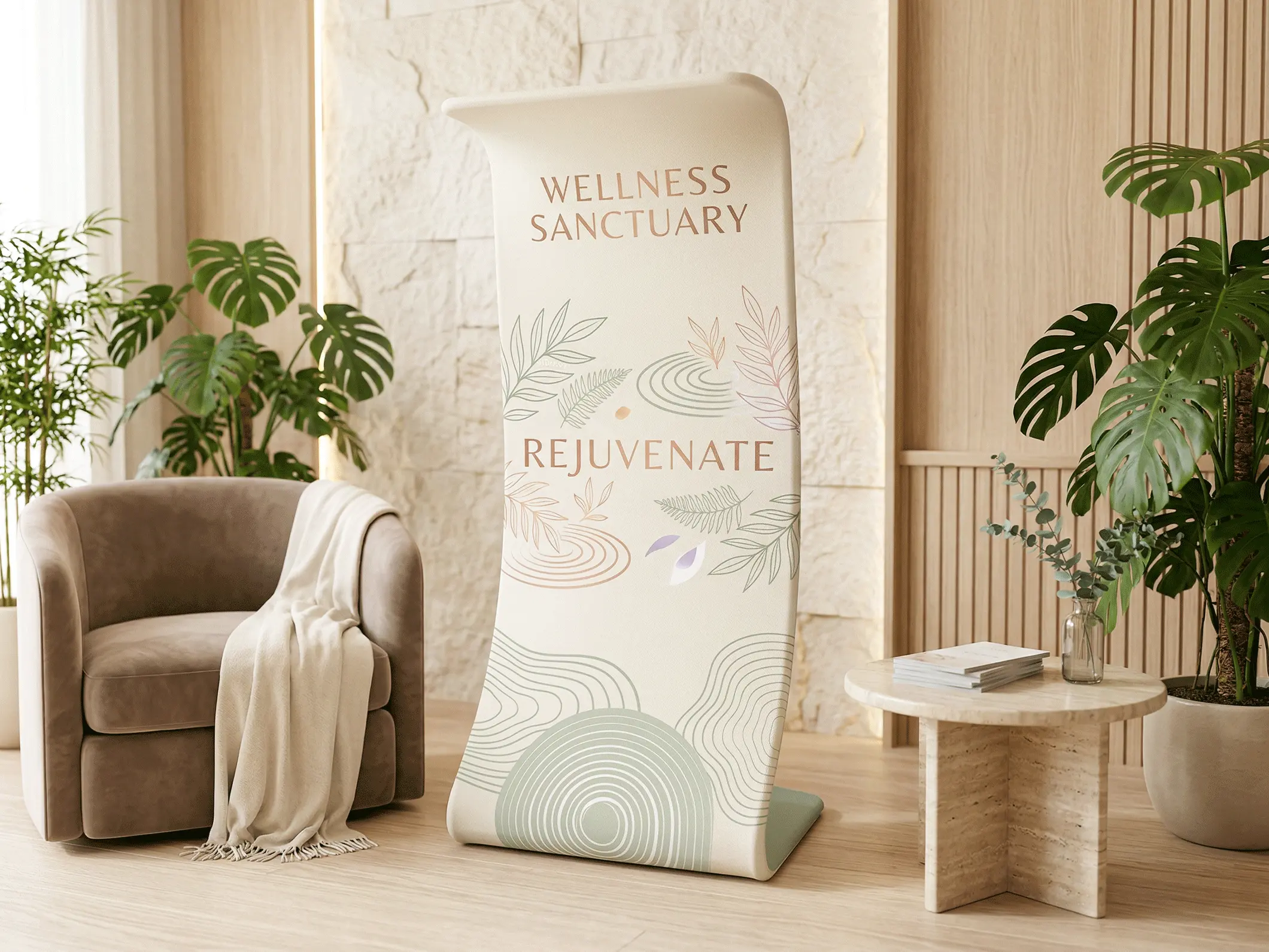 Wave Fabric Display Stands - View 1