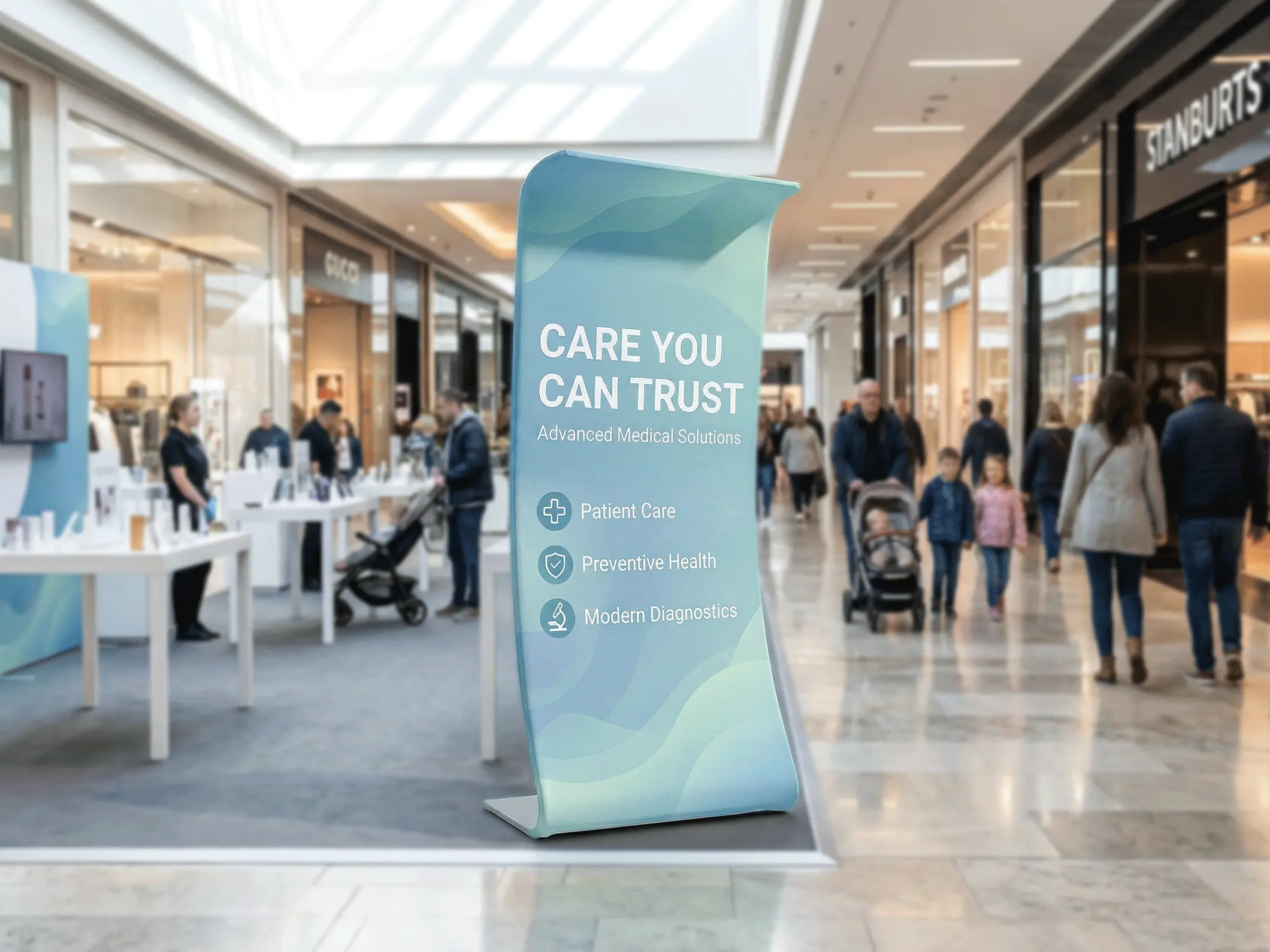 Wave Fabric Display Stands - View 2