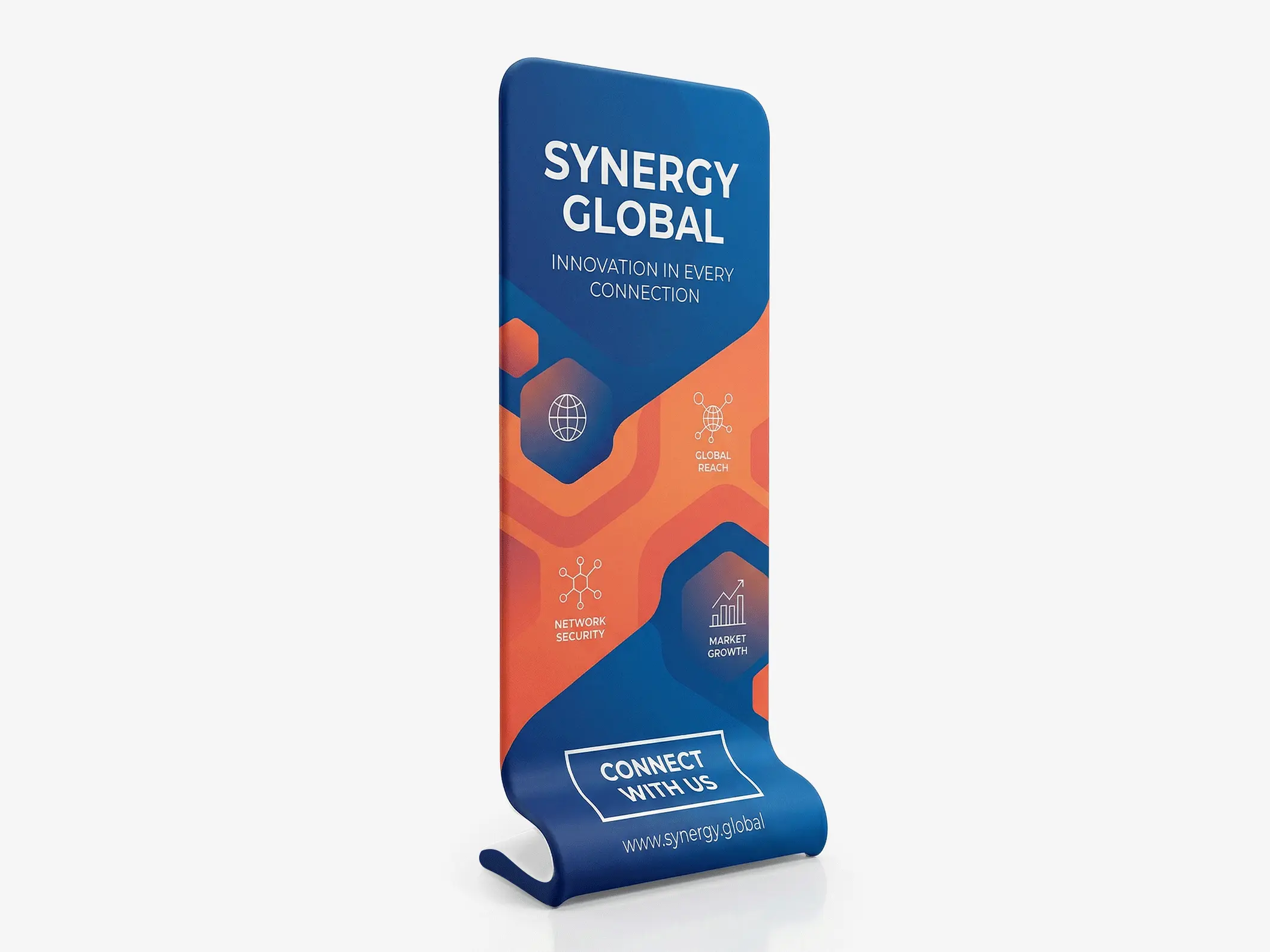 Serpentine Fabric Display Stands