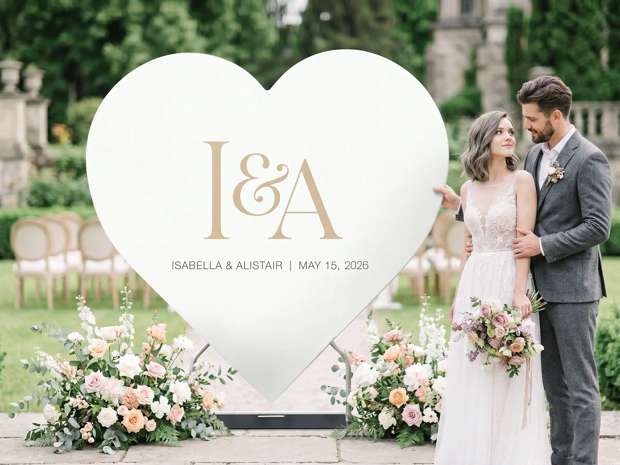 Custom Heart-Shaped Fabric Display - Overview