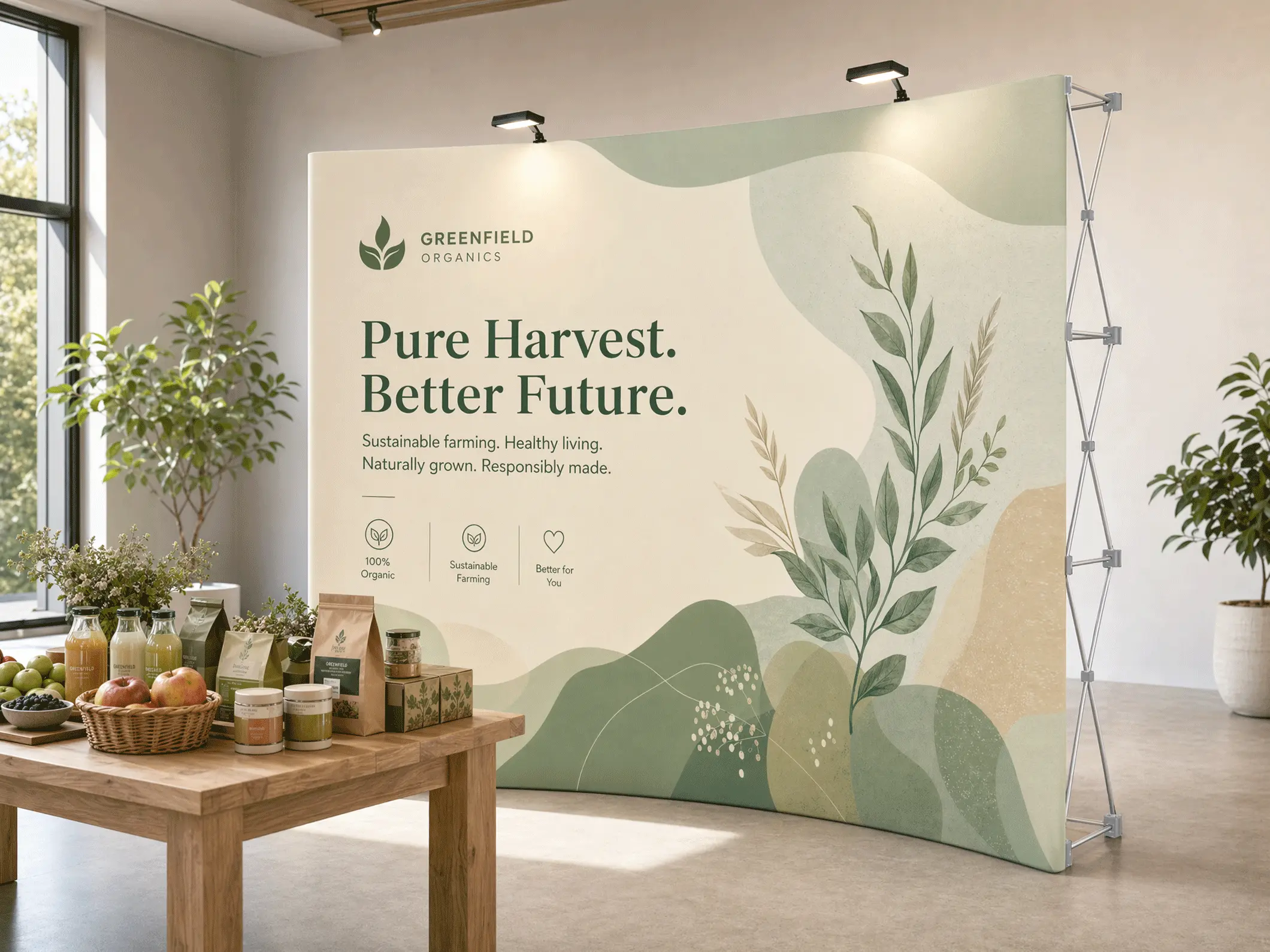 Curved Fabric Pop-Up Displays - View 2