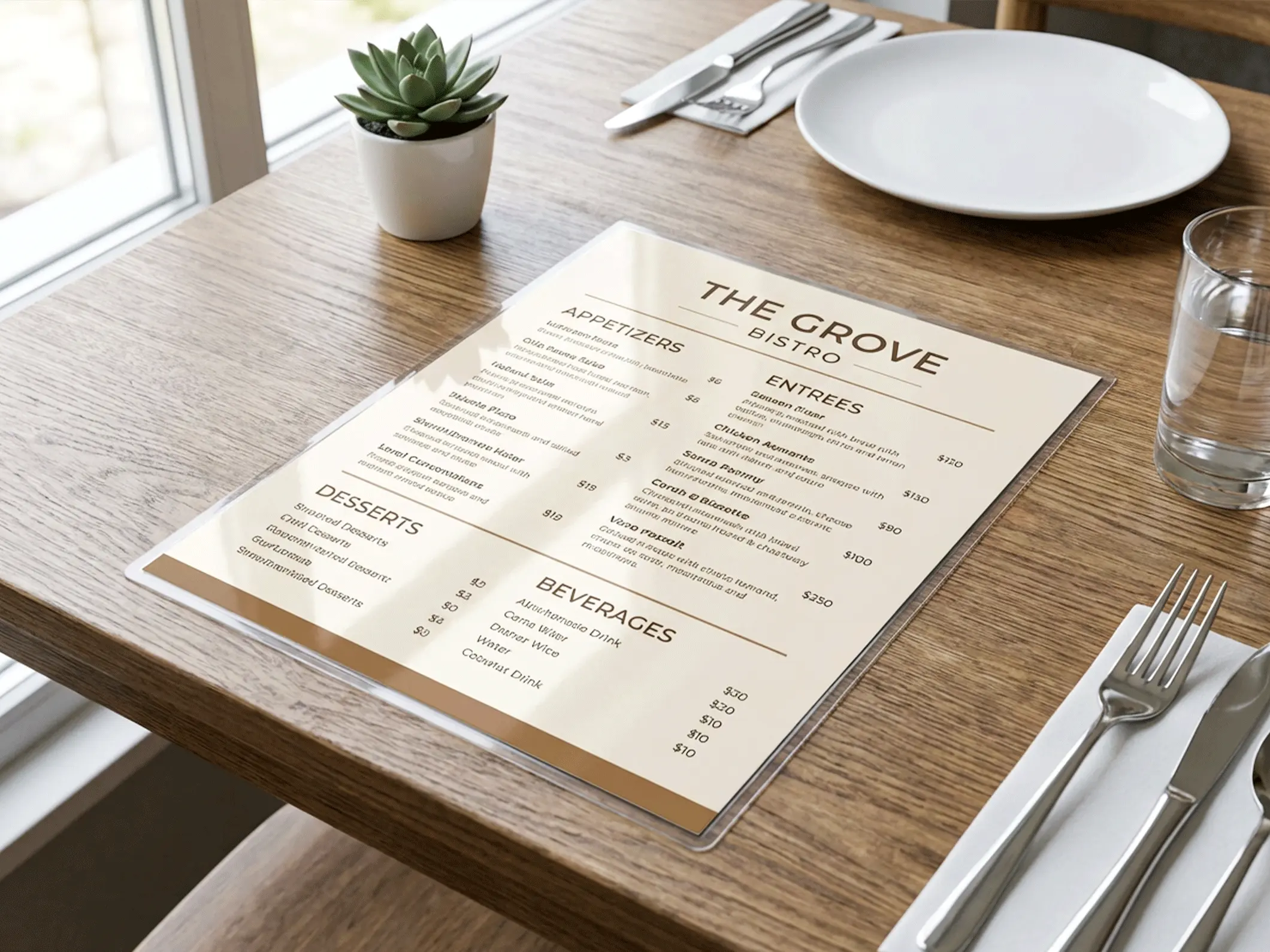 Dine-In Menus - View 5