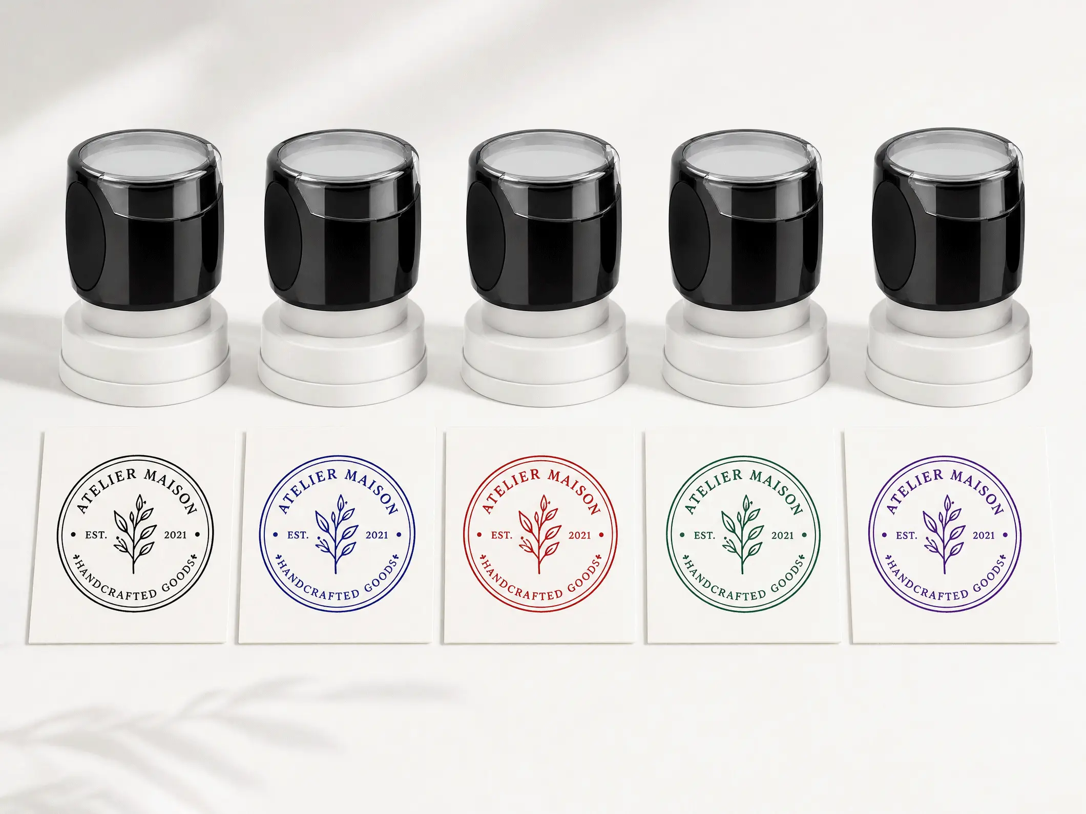 Circle Pre-Inked Stamps - View 4