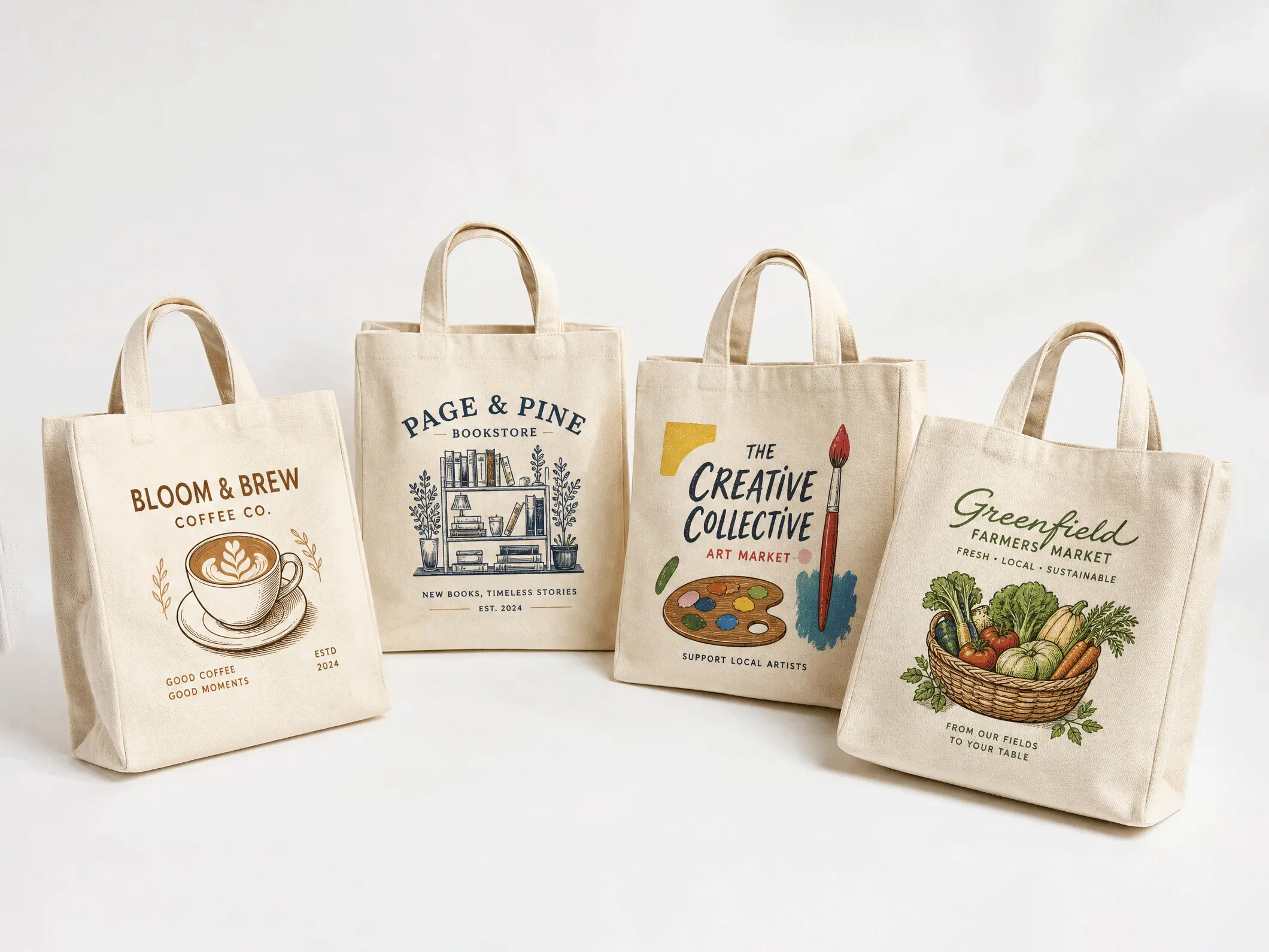 Fully Custom Canvas Tote Bags - View 3