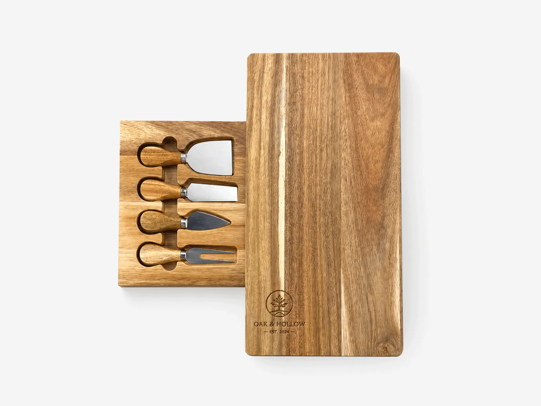 Acacia Cheese Board & Knife Gift Set