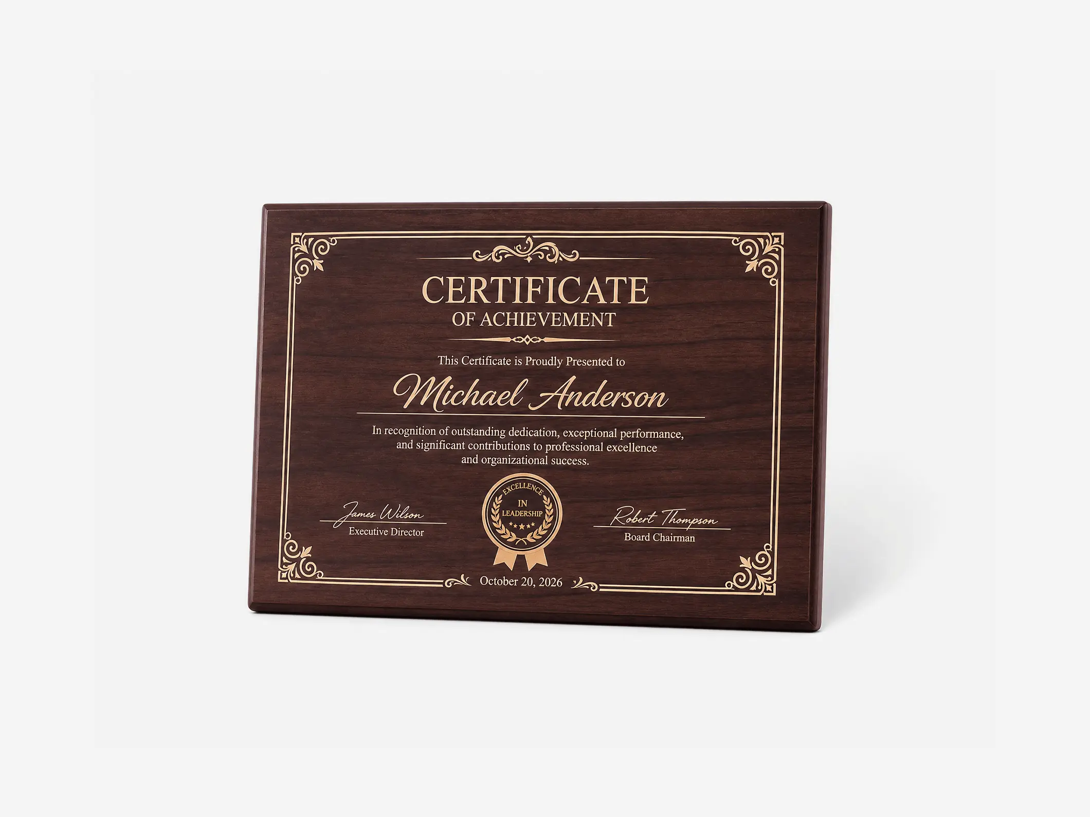 Certificate Plaques for Awards & Recognition