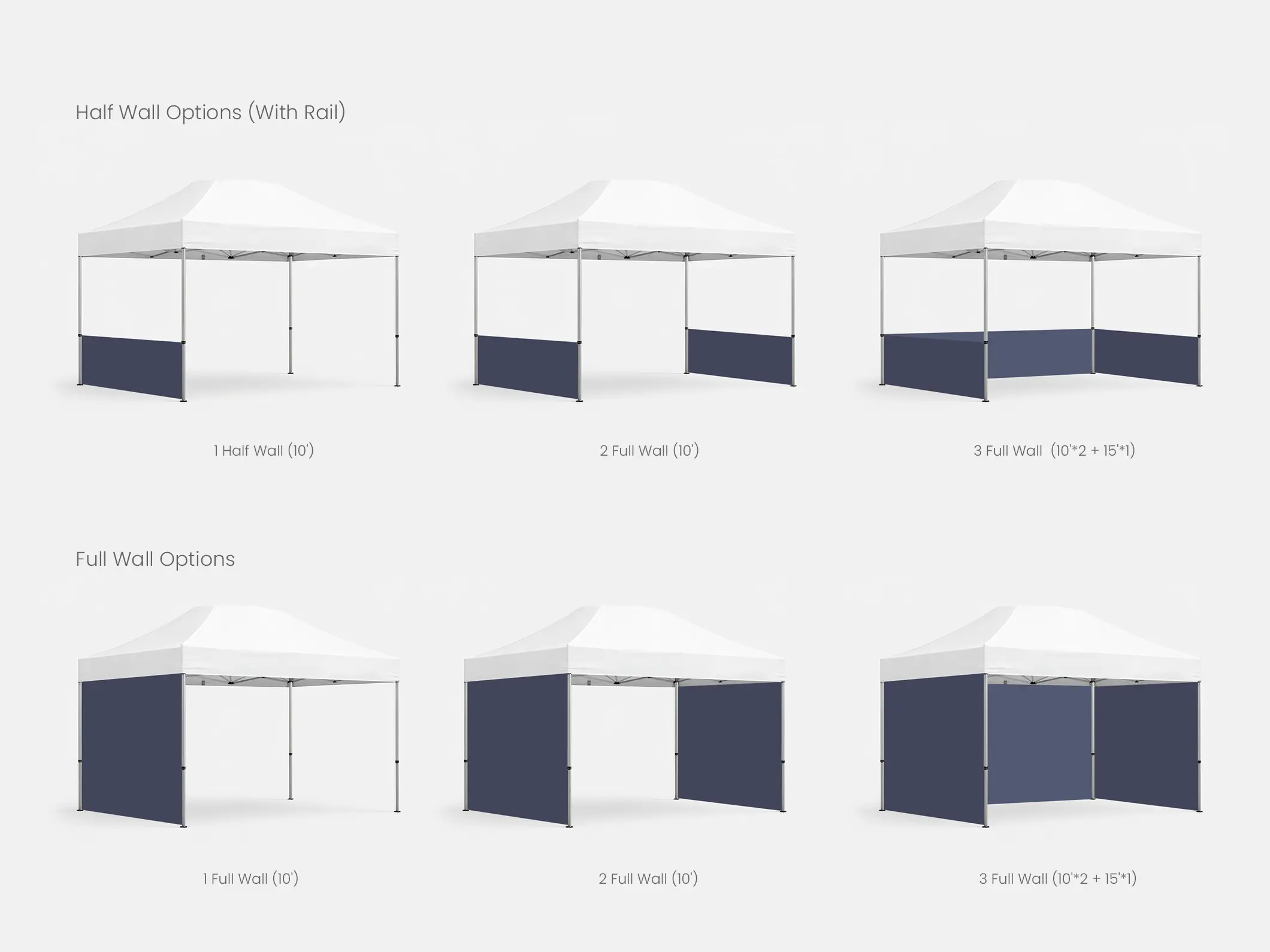15' x 10' Custom Printed Canopy Tents - View 5